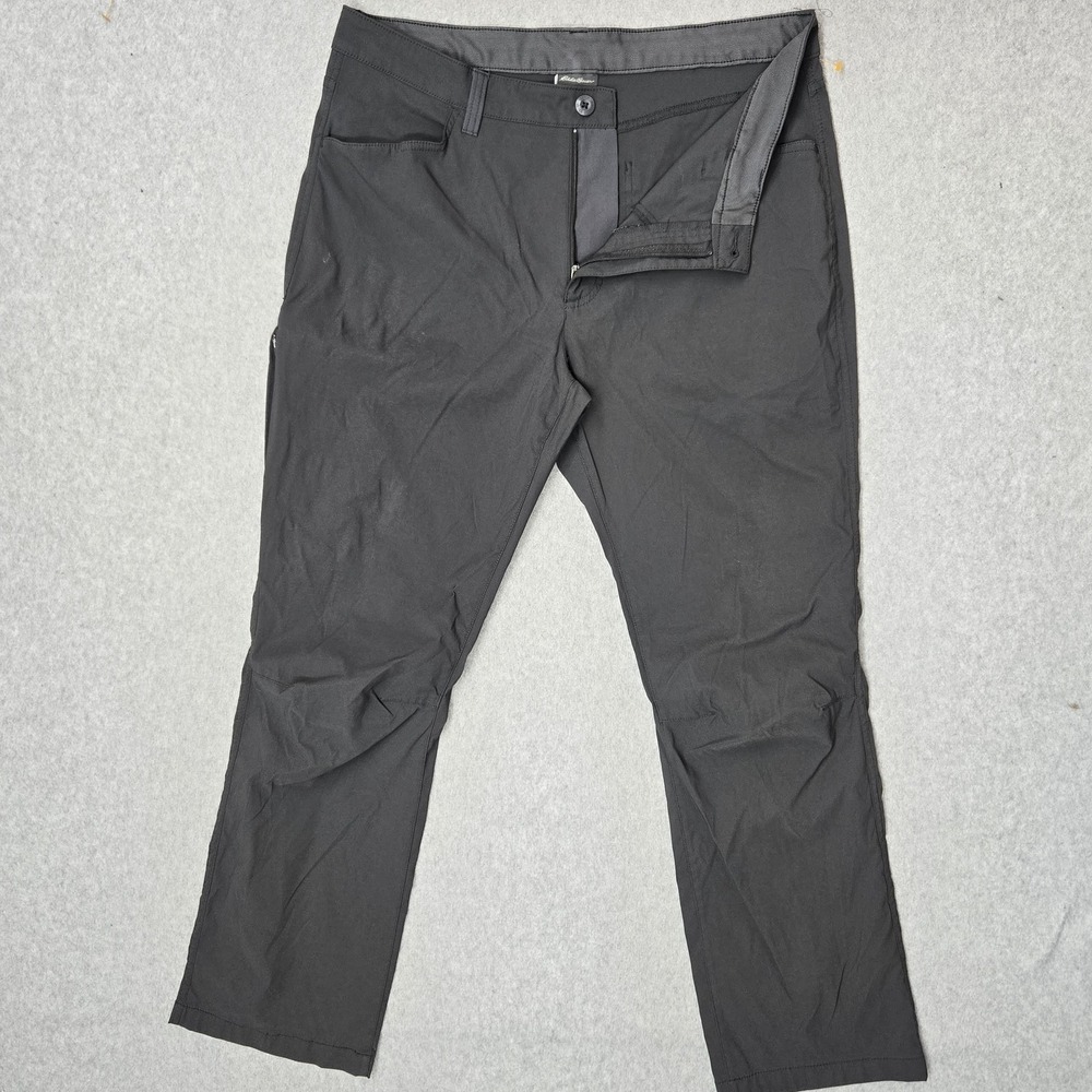 Eddie Bauer Men Activewear Pants 34X30‎ Gray Nylon Spandex Tech Hiking Outdoor